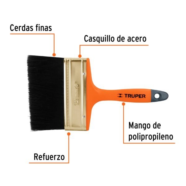 BROCHA PROFESIONAL DE 5″ CON MANGO DE PLÁSTICO, [TRUPER]