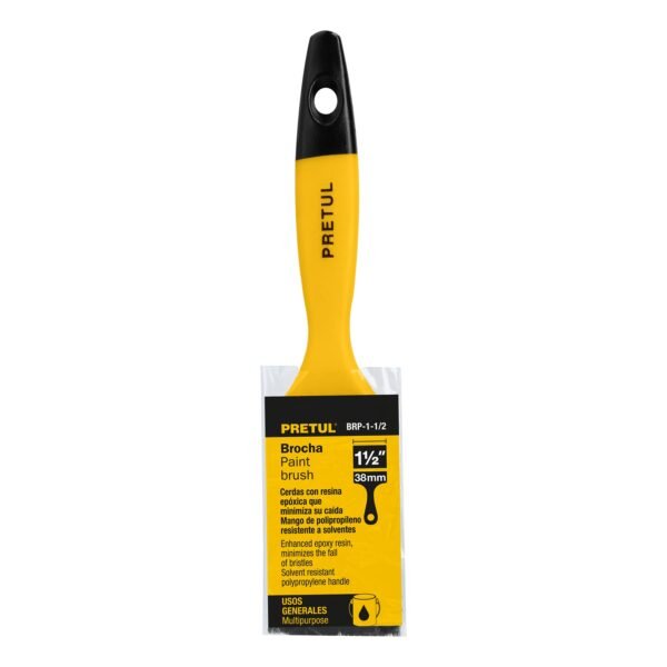 BROCHA USO GENERAL DE1 1/2″ CON MANGO DE PLÁSTICO [PRETUL]