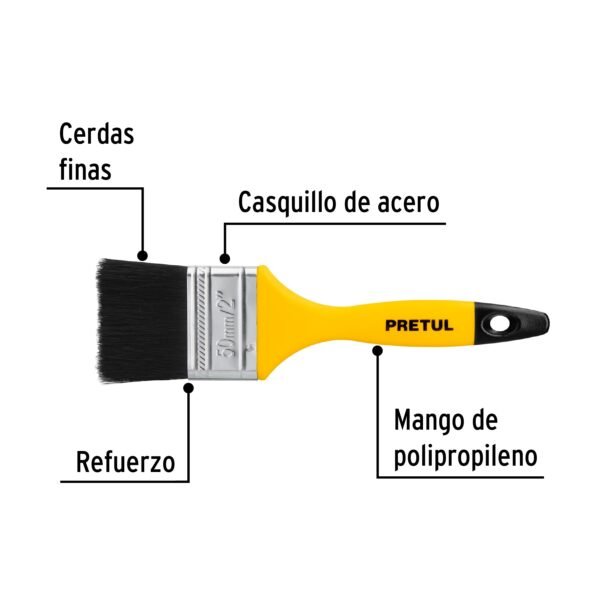 BROCHA USO GENERAL DE 3″ CON MANGO DE PLÁSTICO [PRETUL]