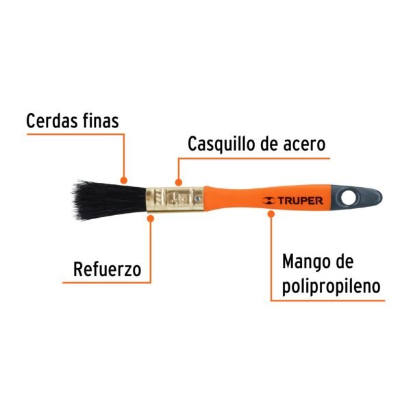 BROCHA PROFESIONAL DE 1/2″ CON MANGO DE PLÁSTICO, [TRUPER]