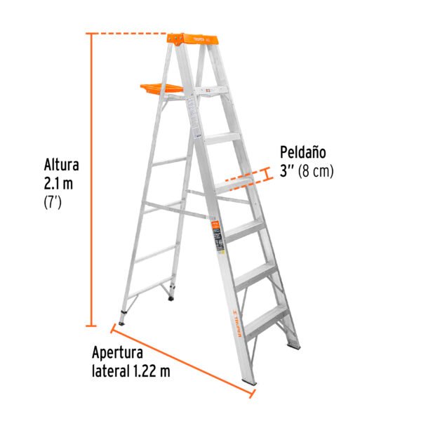 ESCALERA TIPO TIJERA TIPO II 6 PELDAÑOS [TRUPER]