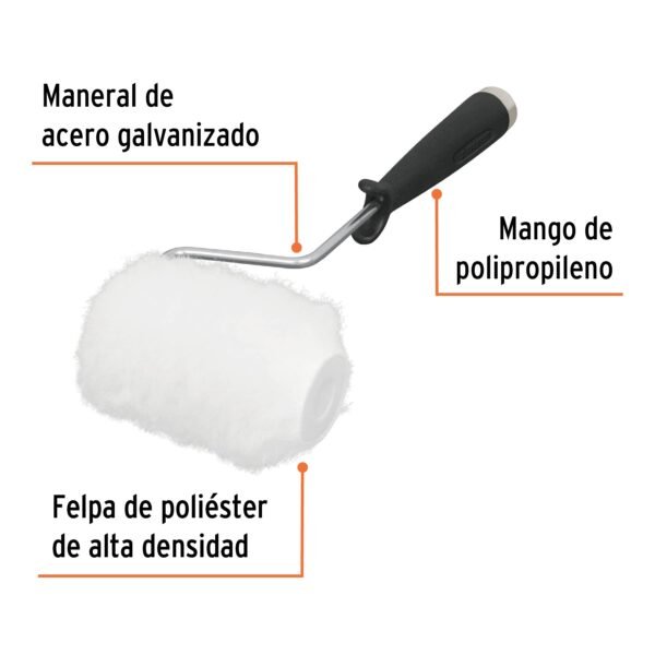 Mini rodillo para pintar 4″ x 3/4″ de poliéster [TRUPER]