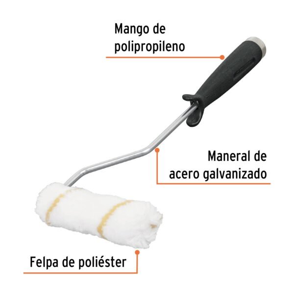 Mini rodillo para pintar 4″ x 3/8″ de poliéste