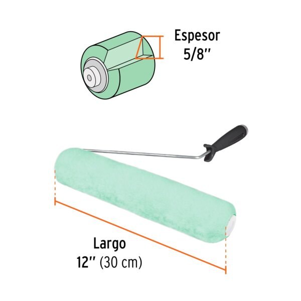 Rodillo para pintar 12 x 5/8″, superficies poco rugosas