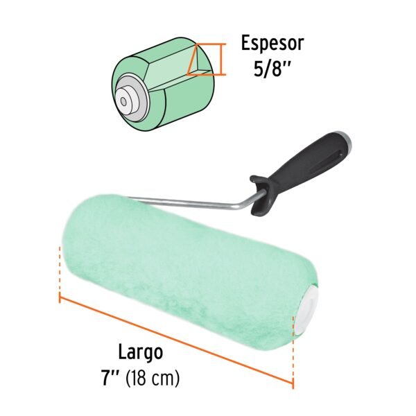 Rodillo para pintar 7″ x 5/8″ superficies lisas