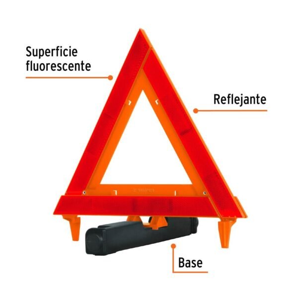 TRIÁNGULO DE SEGURIDAD DE 29 CM DE ALTO CON ESTUCHE PLÁSTICO [TRUPER]